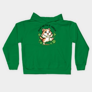 Claws out for St. Paddy's! Cute Kitty Kids Hoodie